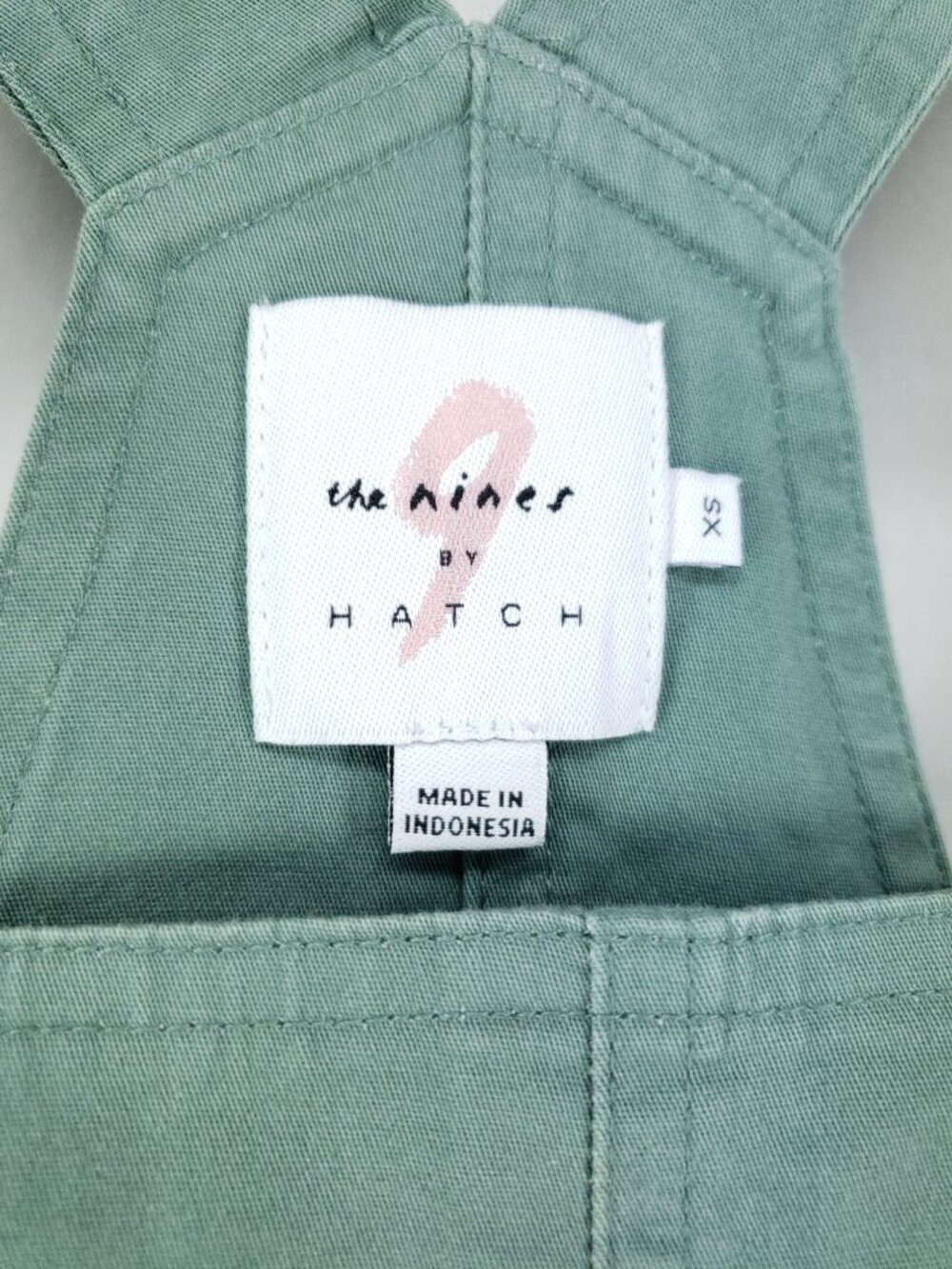 The Nines By Hatch Maternity Green Stretch Overalls Womens XS Elastic Waist Slim - Picture 8 of 10